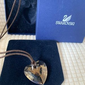 Swarovski Cognac Heart Pendant